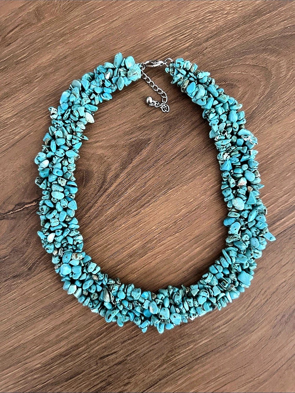 Turquoise Chip Bead Collar Necklace